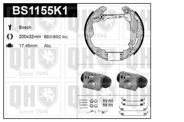 QUINTON HAZELL Piduriklotside komplekt BS1155K1